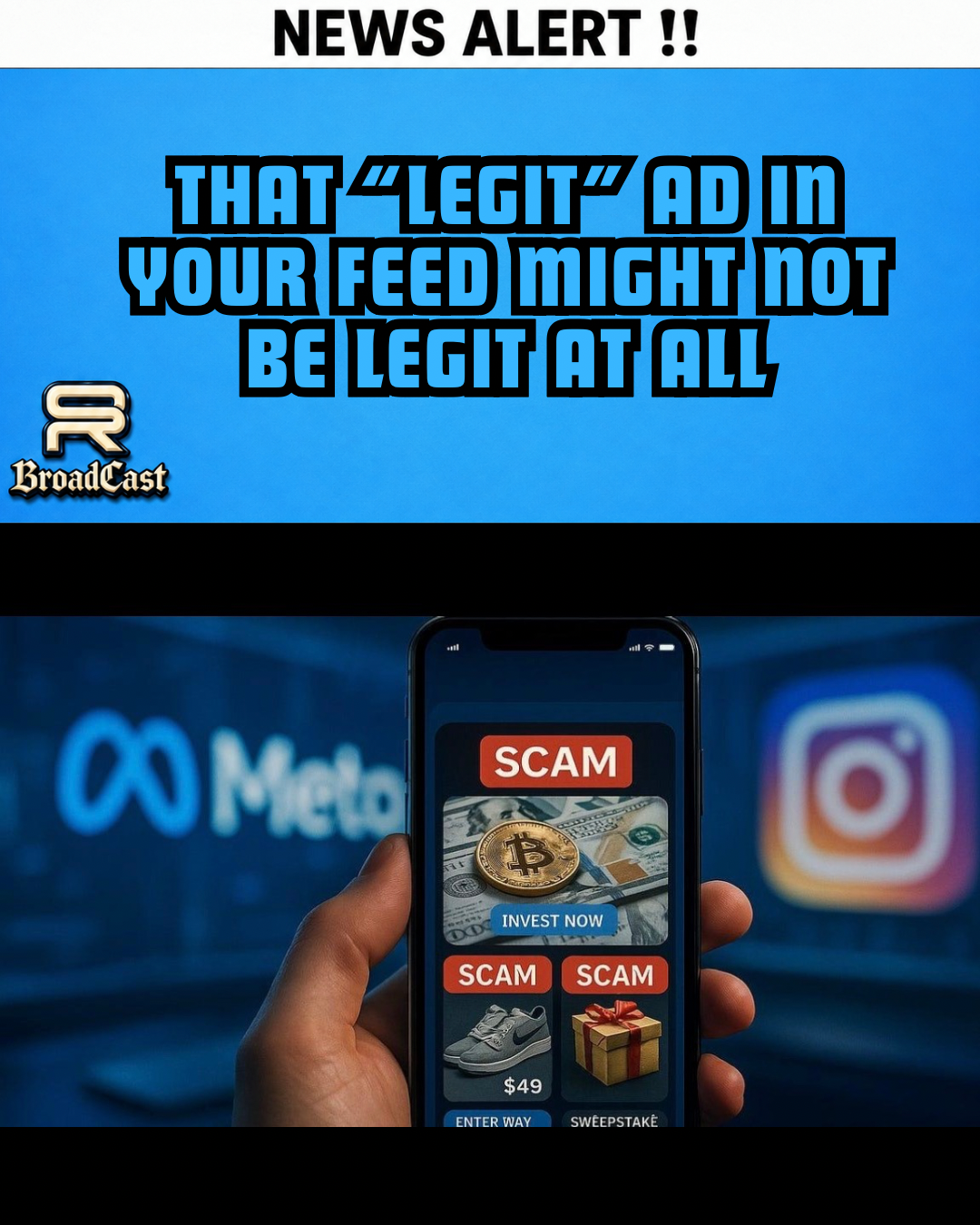THAT “LEGIT” AD IN YOUR FEED MIGHT NOT BE LEGIT AT ALL By SR BroadCast